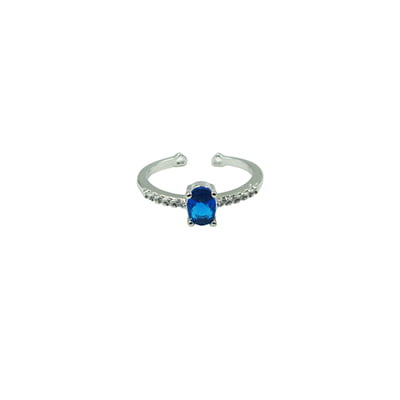 Blue Stone Embellished Finger Ring