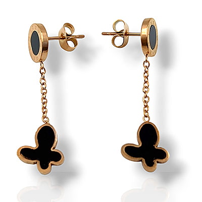 Anti-Tarnish Butterfly Drop Earrings