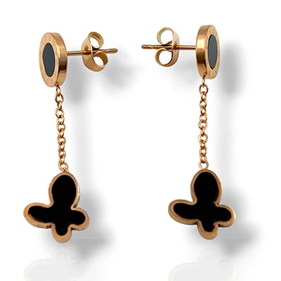 Anti-Tarnish Butterfly Drop Earrings