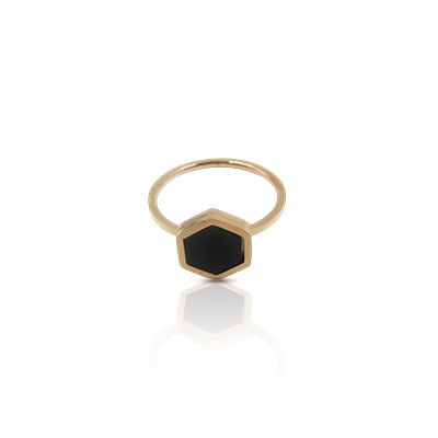 Anti-Tarnish Finger Ring - Hexagon