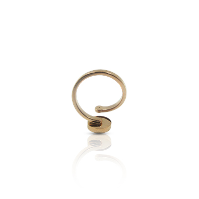 Circle studded anti-tarnish finger ring