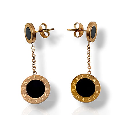 Anti-Tarnish Circle Drop Earrings