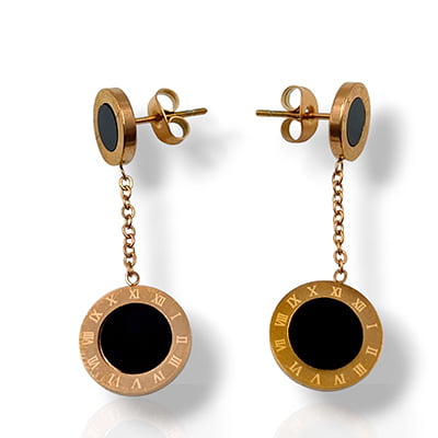 Anti-Tarnish Circle Drop Earrings