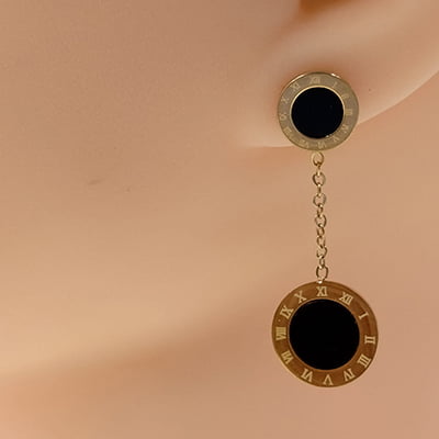 Anti-Tarnish Circle Drop Earrings