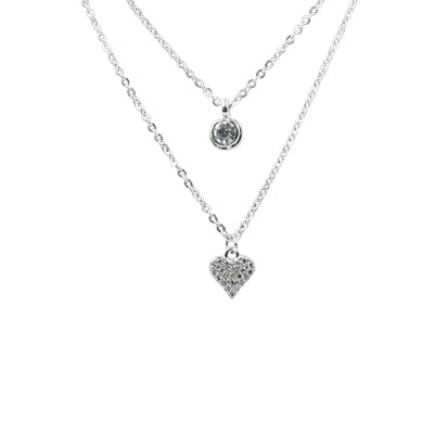 Layered Chain - Dotted Stone Heart