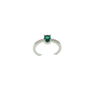 Green Stone Embellished Finger Ring