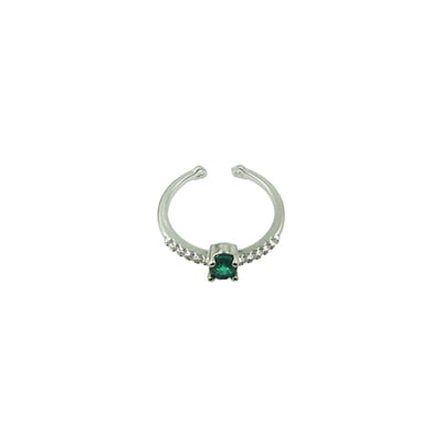 Green Stone Embellished Finger Ring