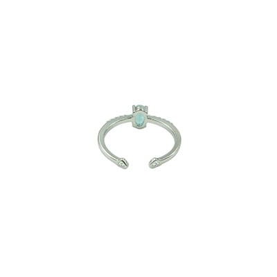 Green Matte Stone Embellished Finger Ring