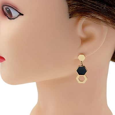 Anti-Tarnish Hexa Stylish Earrings