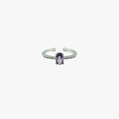 Lavendar Stone Embellished Finger Ring