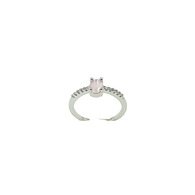 Pink Matte Stone Embellished Finger Ring