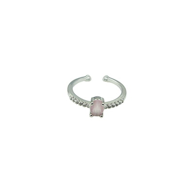 Pink Matte Stone Embellished Finger Ring