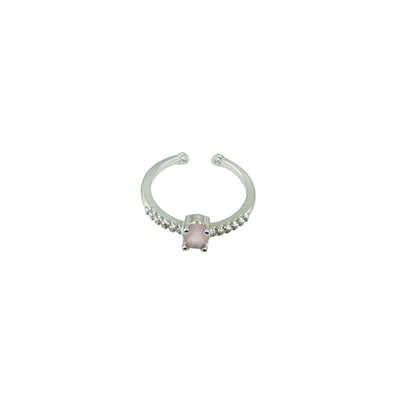 Pink Matte Stone Embellished Finger Ring