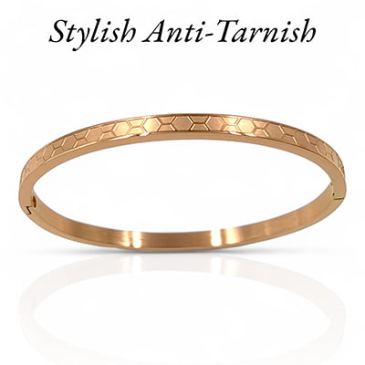 Anti Tarnish Hexa Embellished Bracelet