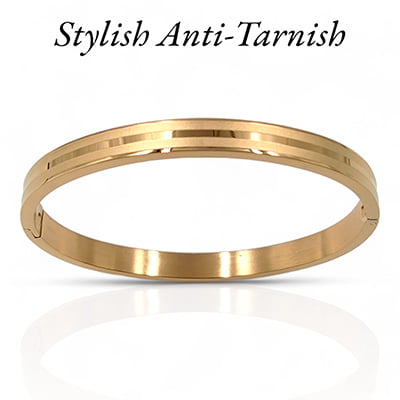 Anti Tarnish Stripe Embellished Bracelet