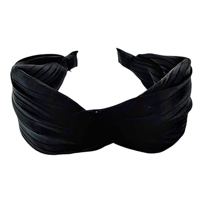 Stylish Black Plain Knotted Headband