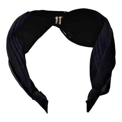 Stylish Black Plain Knotted Headband