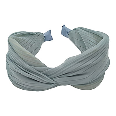 Stylish Grey Blue Plain Knotted Headband