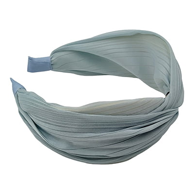 Stylish Grey Blue Plain Knotted Headband