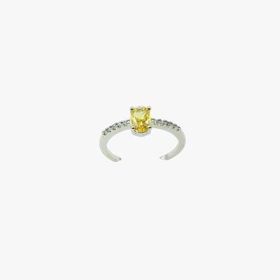 Yellow Stone Embellished Finger Ring